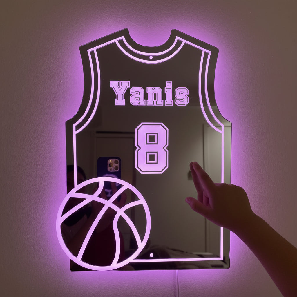 LumiBasket | Lampe Miroir Personnalisée LED Basket