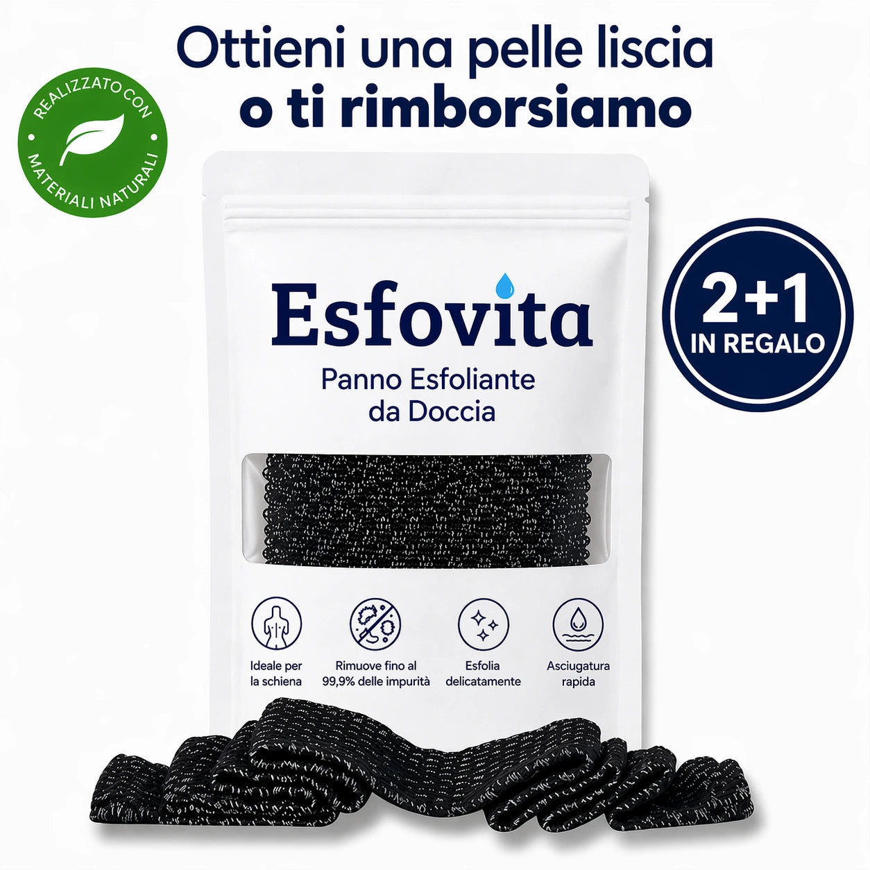 Panno esfoliante da doccia | Esfovita