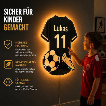 LumiGoal | Personalisierter LED Fußballspiegel
